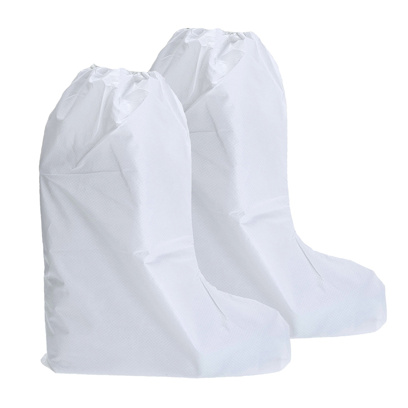 Zwei weiße PortWest ST45 mikroporöse Chemikalienschutz-Stiefelüberzieher Typ 6 als Schutzüberzieher für Stiefel, 50er Pack