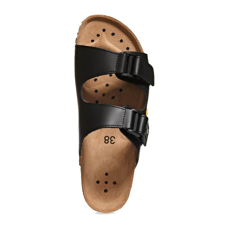 Abeba 4085 Nature OB ESD Sandalen mit Korkfußbett | schwarz