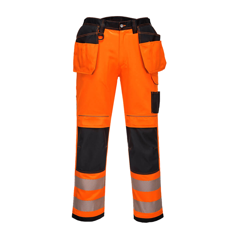 PortWest PW306 Warnschutz Stretch Bundhose mit Holstertaschen