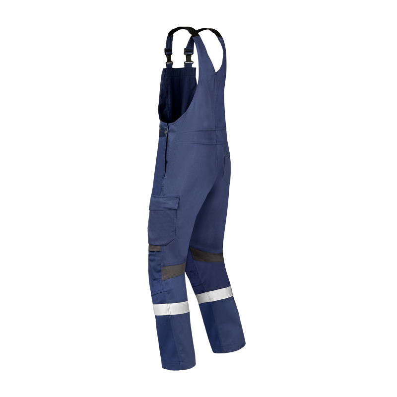 HaVeP Force+ 20334 MultiNorm Schweisser Latzhose Klasse 2 APC1 in Blau, robuste Schutz-Latzhose mit Trägern, Taschen und Reflexstreifen für Schweißarbeiten