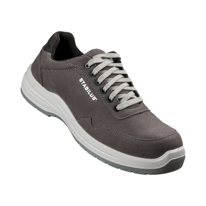 Stabilus Jorden Low Anthra ESD S3 Sicherheitsschuh 7322, metallfrei, anthrazitfarbener Low-Sneaker mit heller Laufsohle und Schnürung