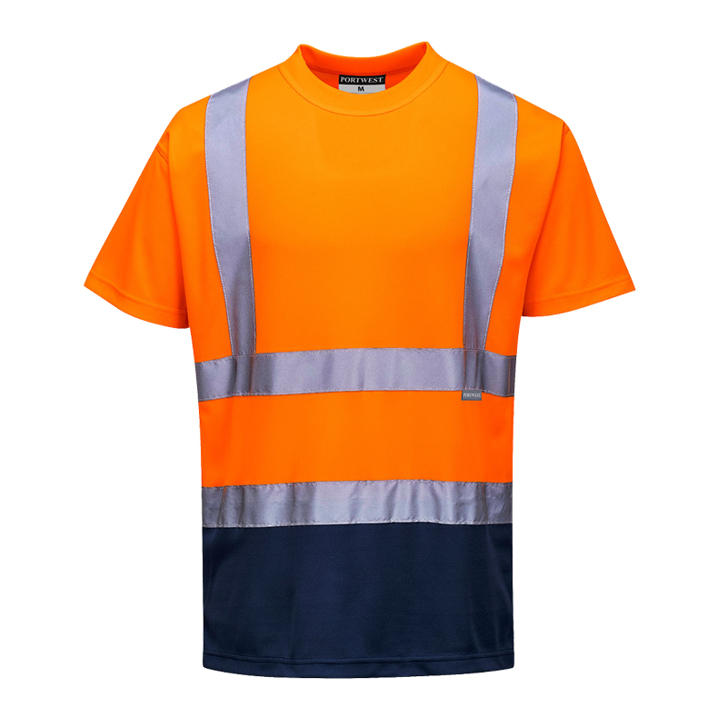 PortWest S378 günstiges Warnschutz T-Shirt kontrast Klasse 2