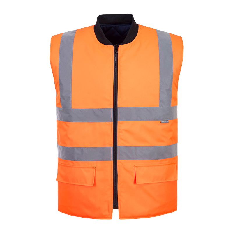 PortWest S469 Warnschutz Wende Weste gefüttert Klasse 2