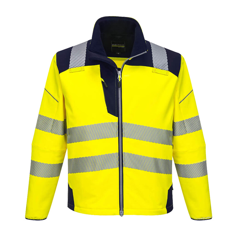 PortWest T402 PW3 Warnschutz SoftShell Jacke 3-lagig wasserfest und winddicht