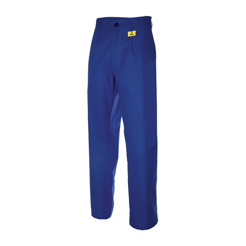 Blaue Mimoza ESD Bundhose für EPA-Bereiche 10⁵ bis 10⁷ Ohm nach EN 61340, antistatische Arbeitshose