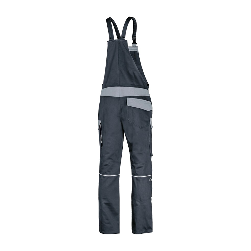 Dunkelgraue HB ArcSelect MultiNorm Latzhose 4 kA + 7 kA APC2 von HB Protective Wear, doppellagig, flammhemmend, antistatisch und mit Störlichtbogenschutz Klasse 2.