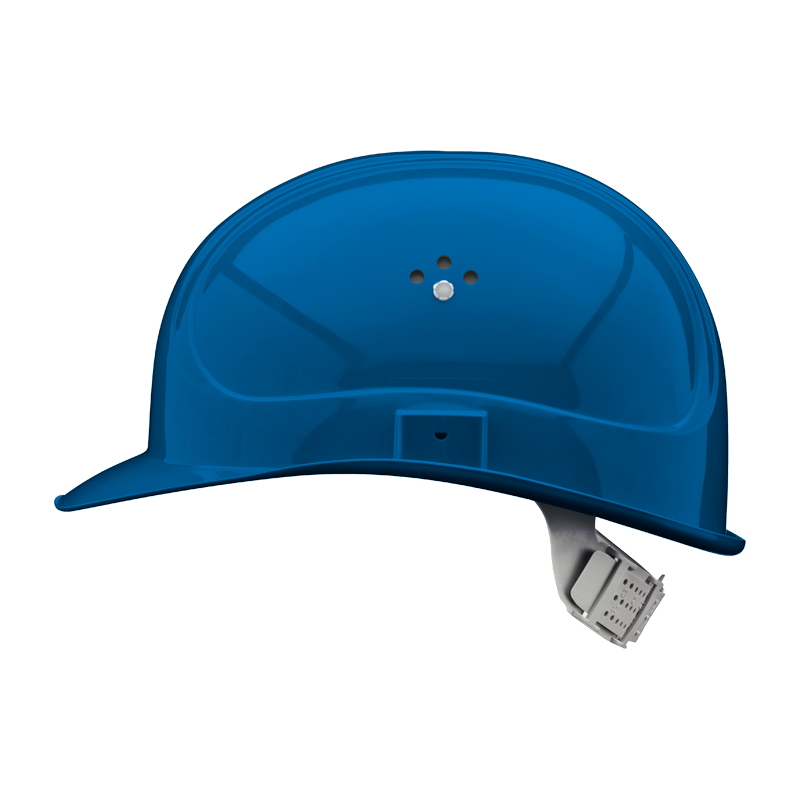 Blauer Voss INAP Master 6P Industriehelm nach EN 397 mit Drehverschluss, Seitenansicht des Schutzhelms