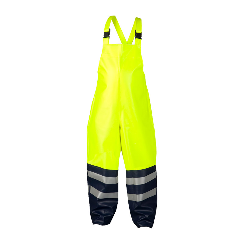 Dolfing 422.03 Calvinia Hi-Vis Regen Latzhose | Warnwetterschutz Hose aus PVC