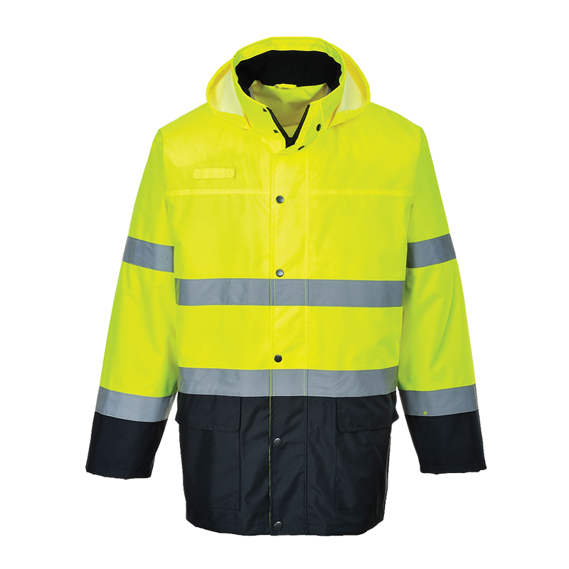PortWest S166 leichte Warnschutz Regen Jacke Klasse 3
