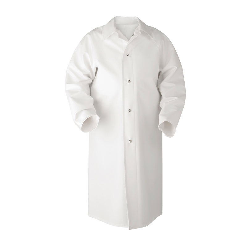 Dolfing 416.01 Joburg weisser Regenmantel | robuste, lange Regenjacke PVC
