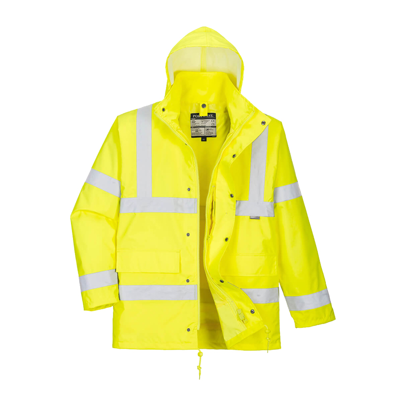 PortWest S468 gefütterte 4 in 1 Warnschutz Verkehrsjacke multifunktional