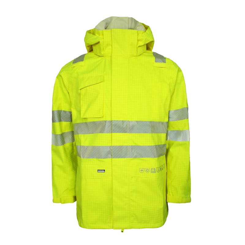 Lyngsøe Electric ARC-LR19055 MultiNorm Hi Vis Warnschutz Regenjacke | APC1