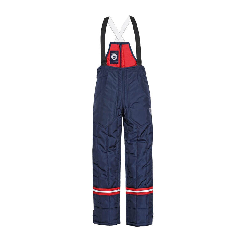 TEMPEX CLASSIC Damen Kühlhaus Hose von HB Protective Wear, marinefarbene Kälteschutzhose mit Trägern für 0–10 °C, wasserabweisend und nach EN 342 zertifiziert