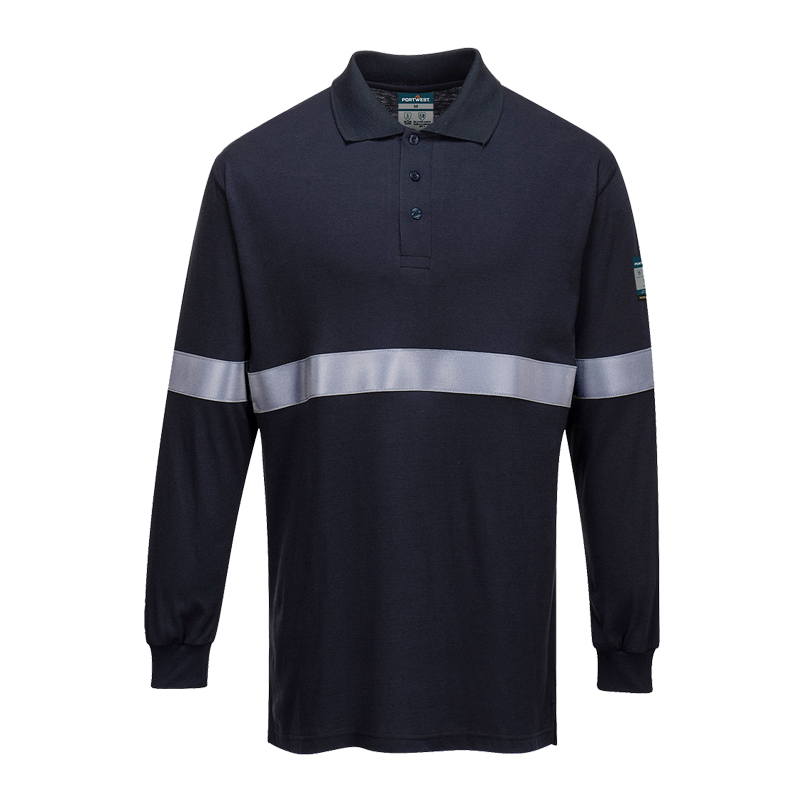 PortWest FR03 MultiNorm Polo Shirt langarm inhärent flammhemmend