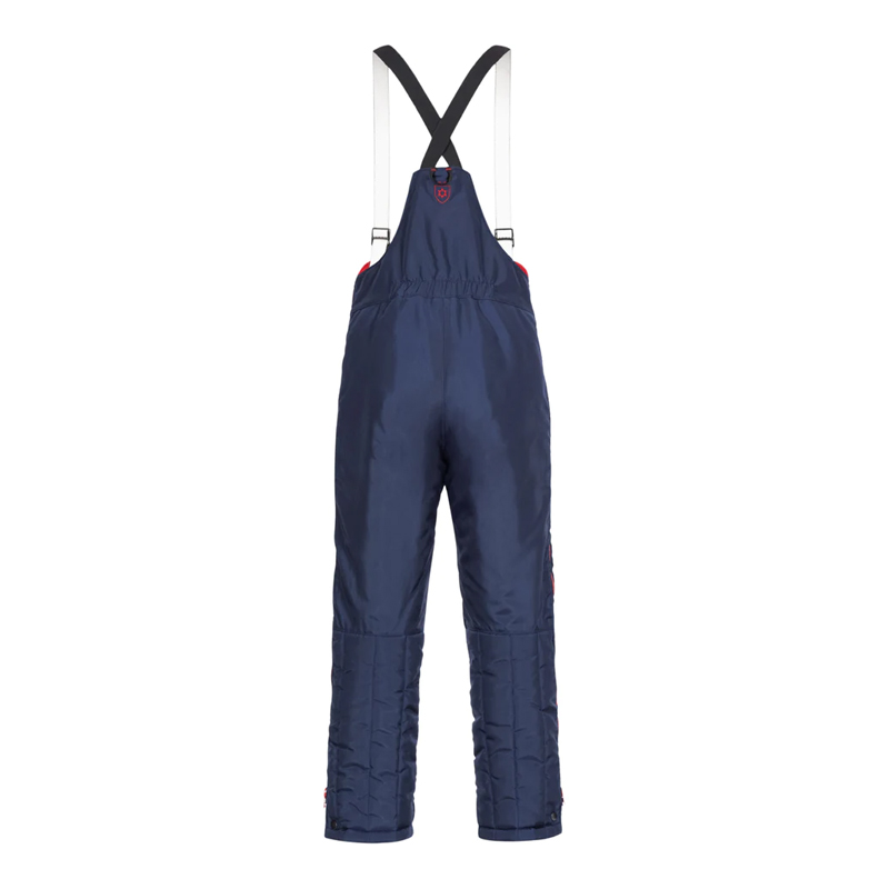 TEMPEX CLASSIC 2.0 Damen Kommissionierer Gefrierhaus Hose von HB Protective Wear als navyfarbene Latzhose mit Trägern, für professionellen Kälteschutz bis -49 °C