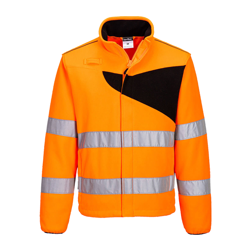 PortWest PW274 Warnschutz Fleecejacke mit Mesh Innenfutter