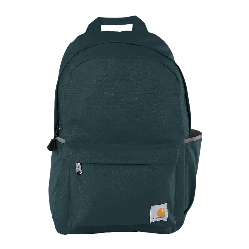 Carhartt Rucksack 21 Liter in Dunkelgrün, robust, gepolstert und wasserabweisend, mit Frontfach und Seitentasche