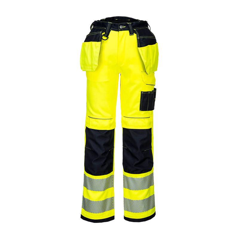 PortWest PW306 Warnschutz Stretch Bundhose mit Holstertaschen