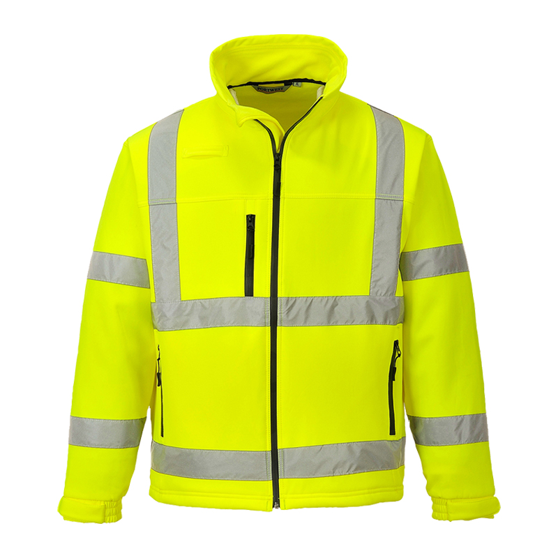 PortWest S424 Warnschutz SoftShell Jacke Klassik 3-lagig winddicht