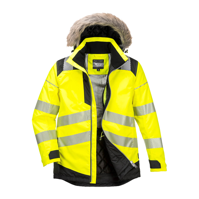 PortWest PW369 Insulatex Warnschutz Winter Parka gefüttert wasserdicht