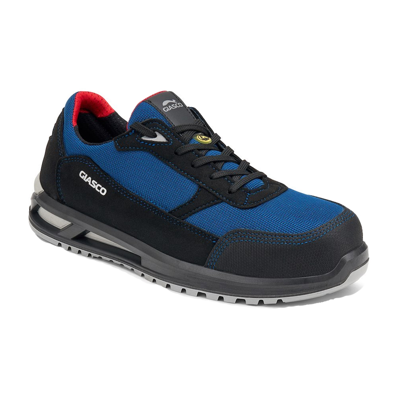 Giasco 3Hybrid ESD Las Vegas S1PL Sicherheitsschuh, sportlicher metallfreier Arbeitsschuh in Blau-Schwarz mit Cordura, verstärkter Spitze und max. Dämpfung
