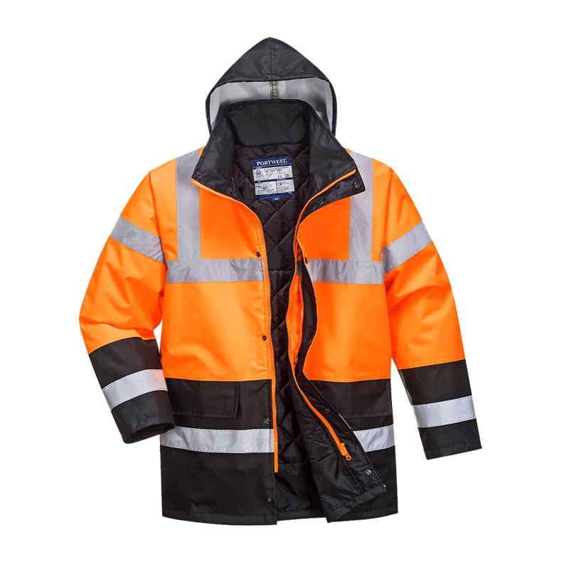 PortWest S467 Winter Warnschutz Verkehrsjacke Kontrast Kälteschutz zertifiziert