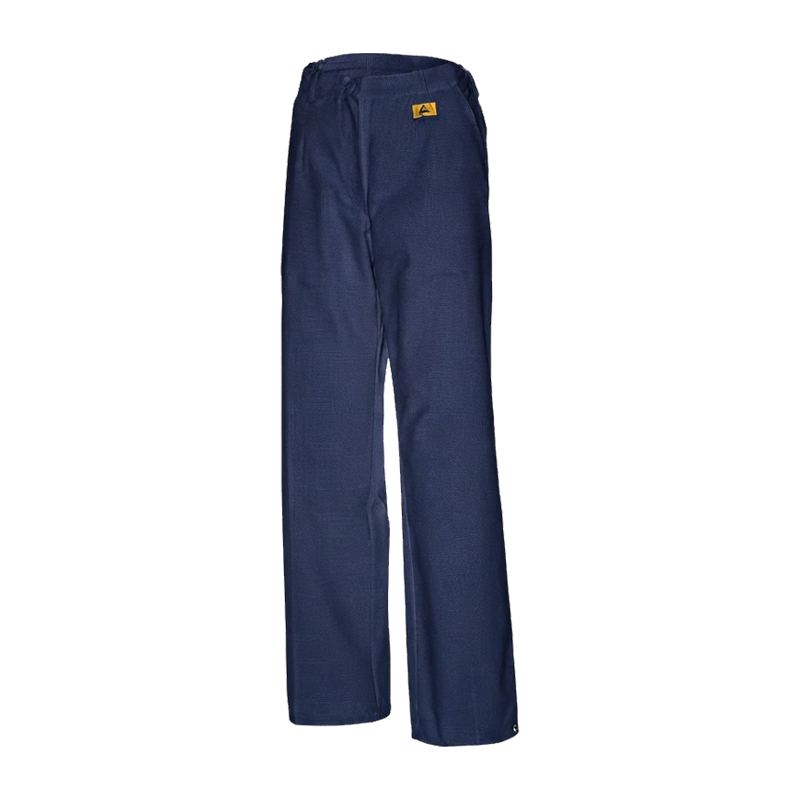 Dunkelblaue Mimoza ESD Damen Bundhose für EPA-Bereiche 10⁵ bis 10⁷ Ohm nach EN 61340, antistatische Arbeitshose in geradem Schnitt