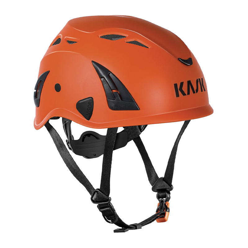 Kask SUPERPLASMA AQ Industriehelm EN 397, orange Schutzhelm mit Belüftungsöffnungen, Kinnriemen und Größenverstellung