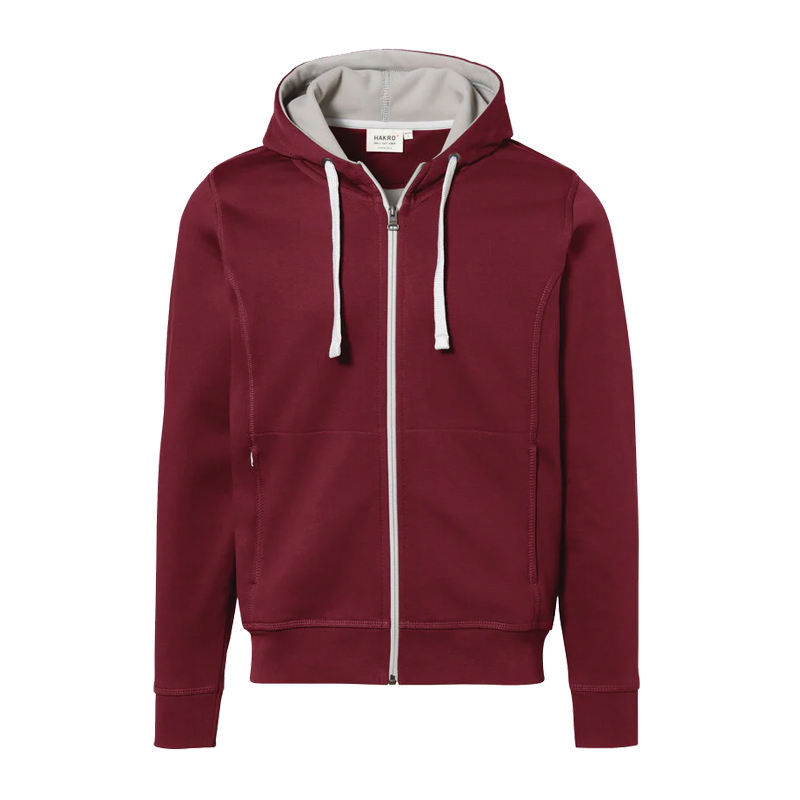 Hakro 455 Kapuzen Sweat-Jacke Bonded ECO Regular Fit aus Mischgewebe