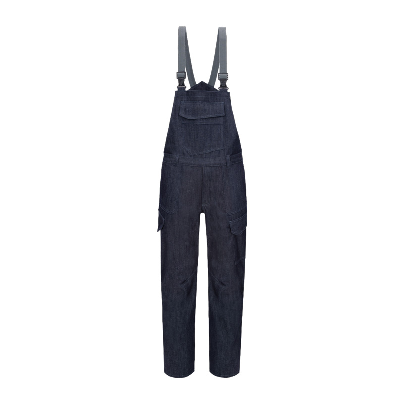 Dunkle HB ComFlex BW Schweisser Stretch Latzhose Klasse 2 von HB Protective Wear mit Brusttasche, verstellbaren Trägern und Seitentaschen, flammhemmende Schweißer-Arbeitshose