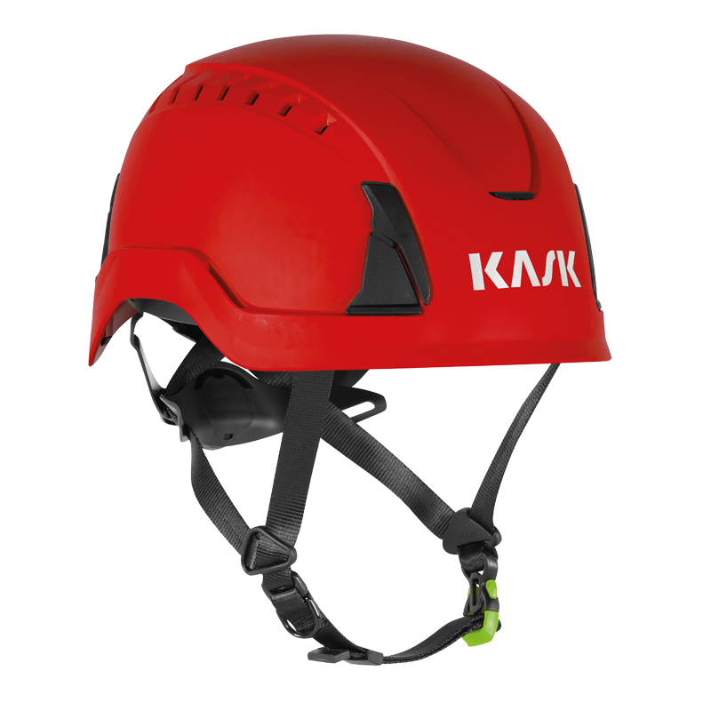 Roter KASK PRIMERO PL Kletterhelm von Kask mit Kinnriemen, zertifiziert nach EN 397 und EN 12492