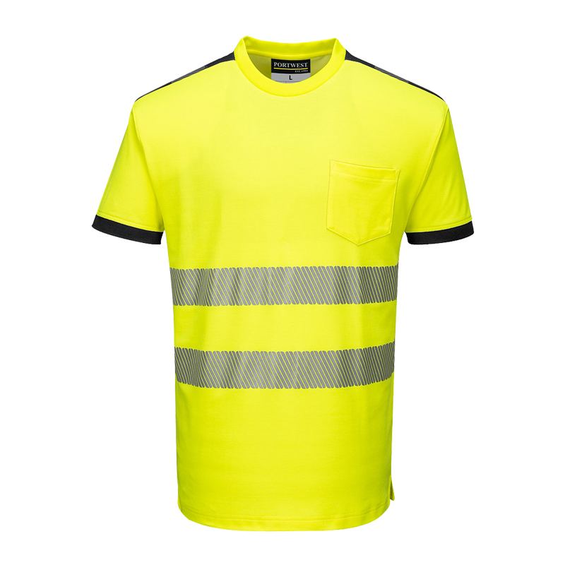 PortWest T181 Warnschutz T-Shirt Cotton Comfort Klasse 2