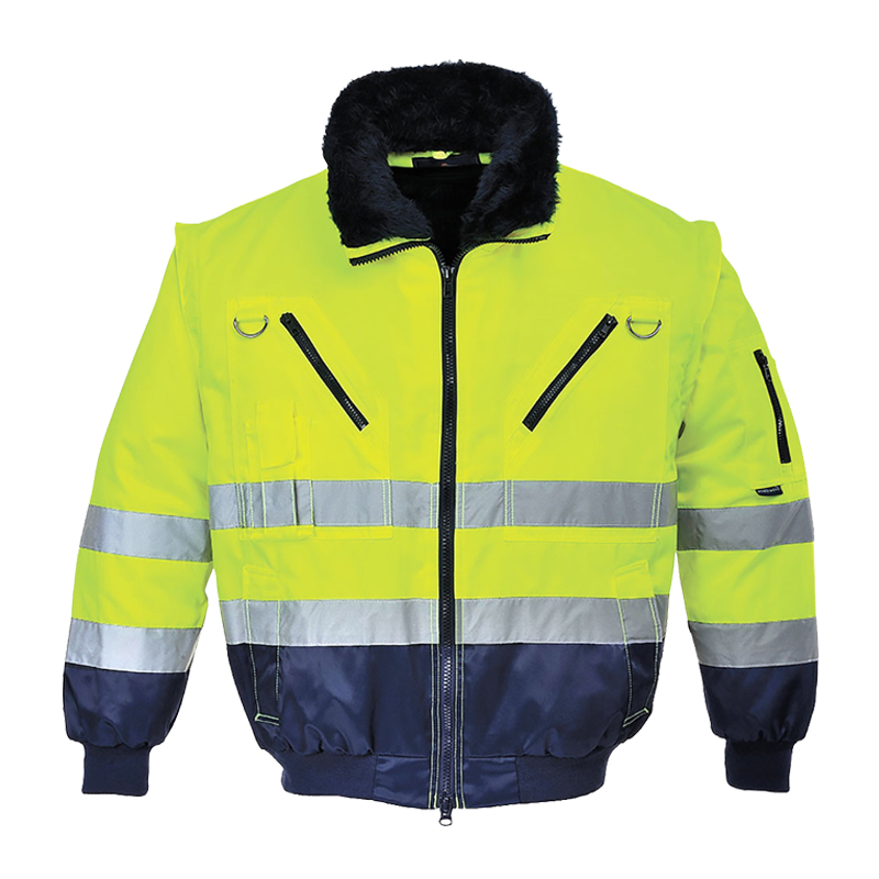 PortWest PJ50 Warnschutz 3 in 1 Pilotjacke Kontrast multifunktional