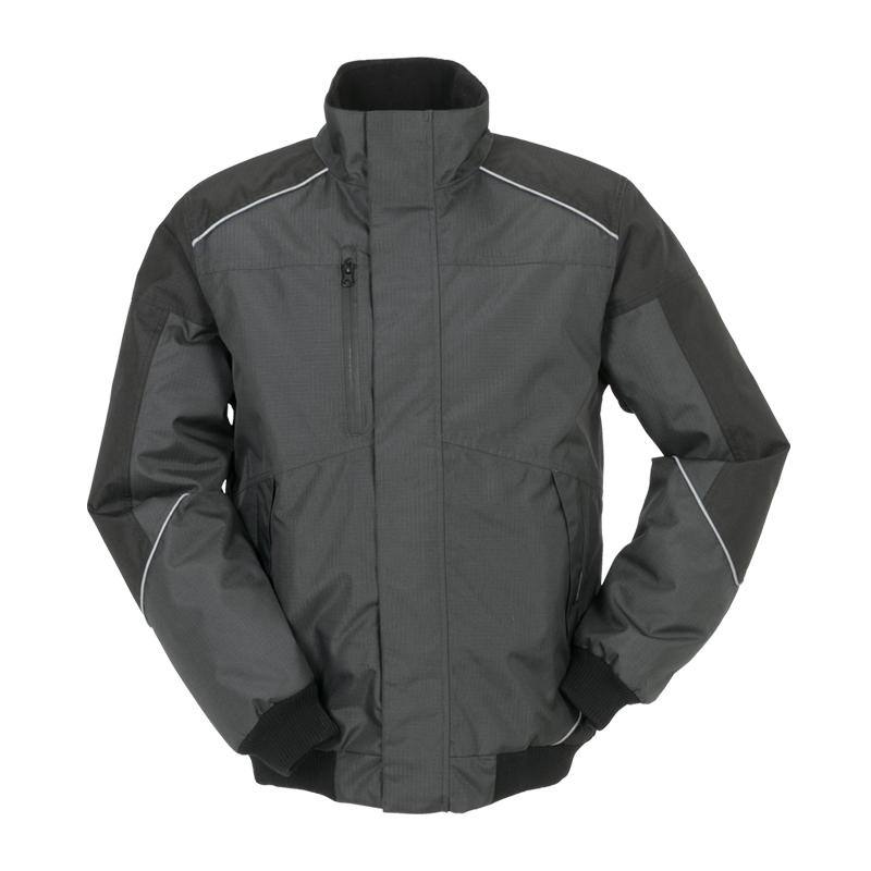 Planam Desert Blouson wasserdichter Wetterschutz in Anthrazit – wasserdichte Arbeitsjacke mit Stehkragen, Frontreißverschluss und reflektierenden Details