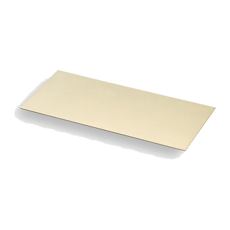 Goldbedampftes, gebogenes Tempex Hitzeschutz Glas TREME HEAT 100 x 220 mm von HB Protective Wear, Sicherheitsverbundglas mit Infrarot-Schutzstufe 4–5 gegen Strahlungshitze