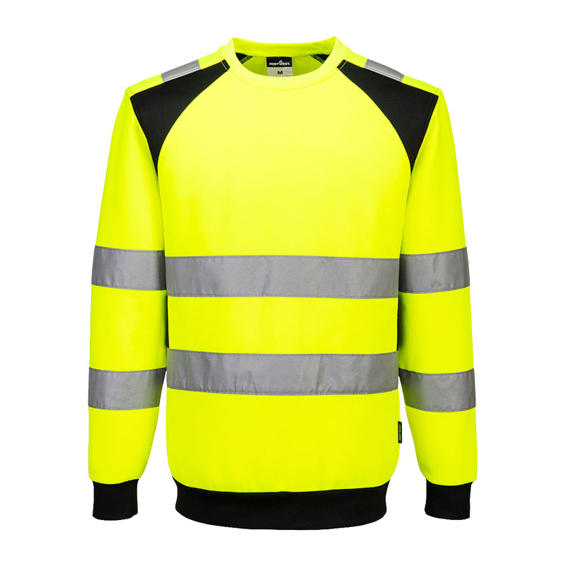 PortWest CD805 ECO Hi-Vis Warnschutz Sweat Shirt nachhaltig