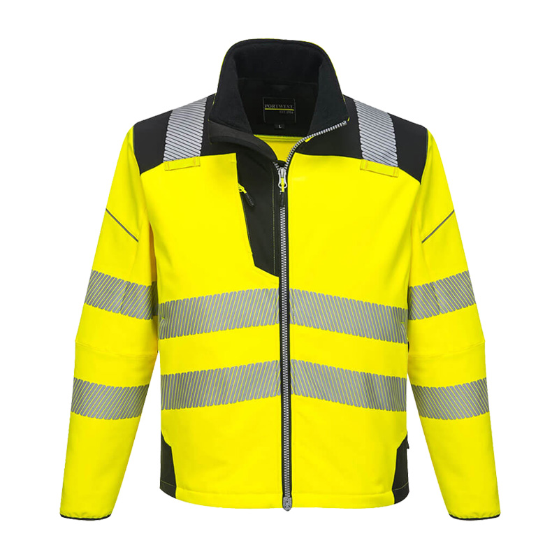 PortWest T402 PW3 Warnschutz SoftShell Jacke 3-lagig wasserfest und winddicht