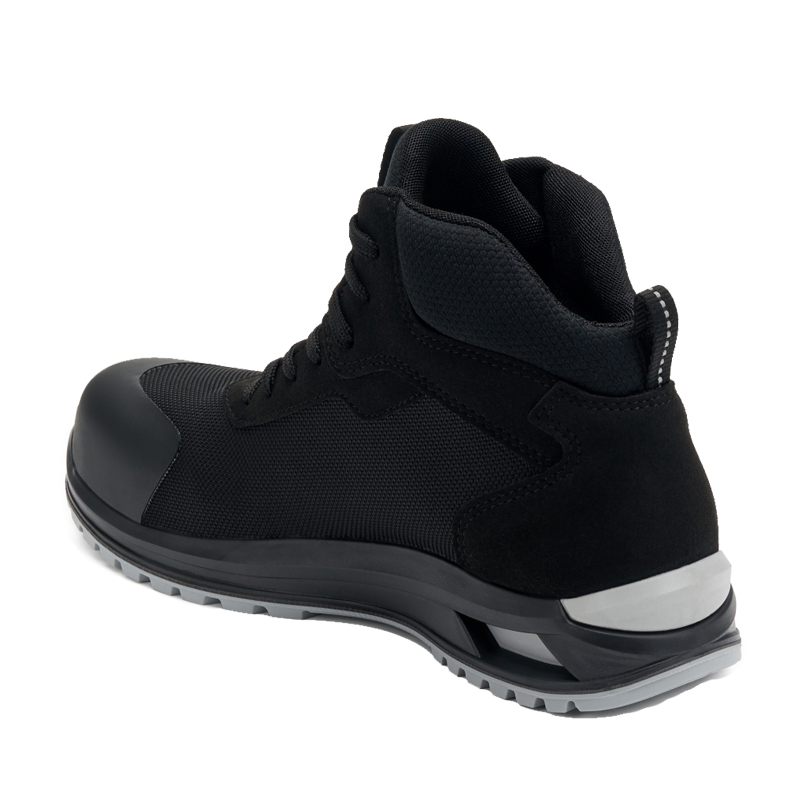 Giasco 3Hybrid ESD Santorini S3L Sicherheitsstiefel in Schwarz, knöchelhoch, metallfrei, mit TPU-Überkappe und dämpfender 3-Schicht-PU-Sohle