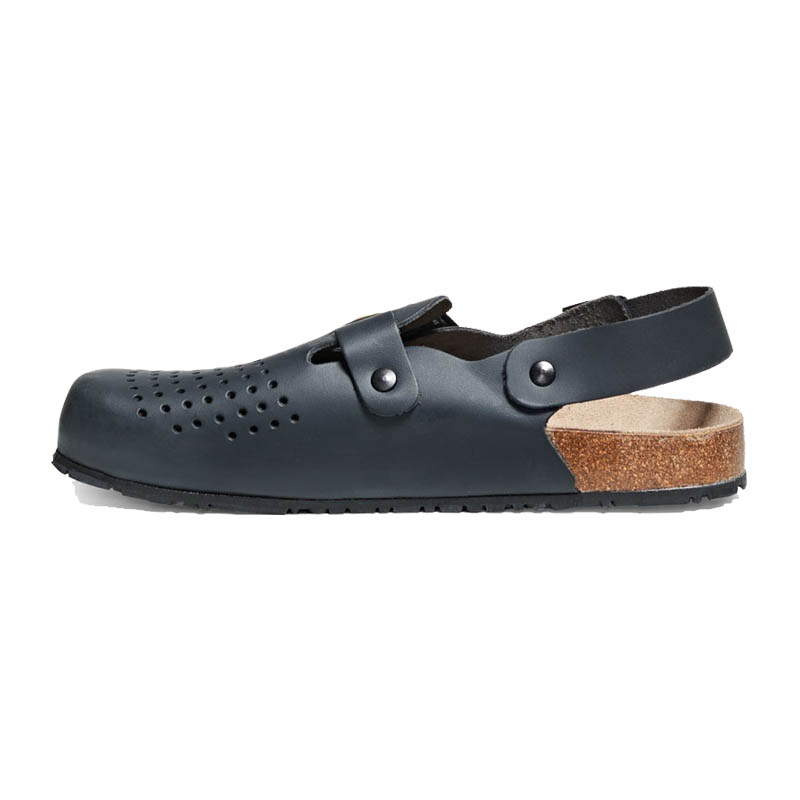 Abeba 4045 Nature OB ESD Sandalen mit Korkfußbett | schwarz