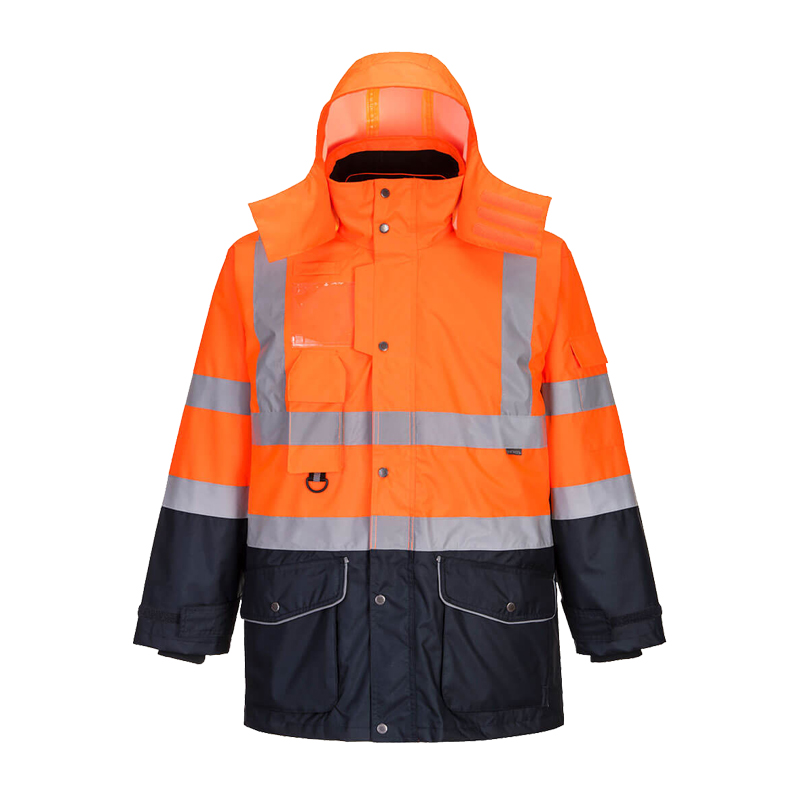 PortWest S426 Warnschutz 7 in 1 Kontrast Verkehrsjacke multifunktional