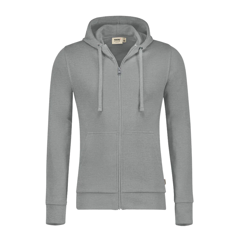 Hakro 605 PREMIUM Kapuzen Sweat-Jacke Comfort Fit aus Baumwolle