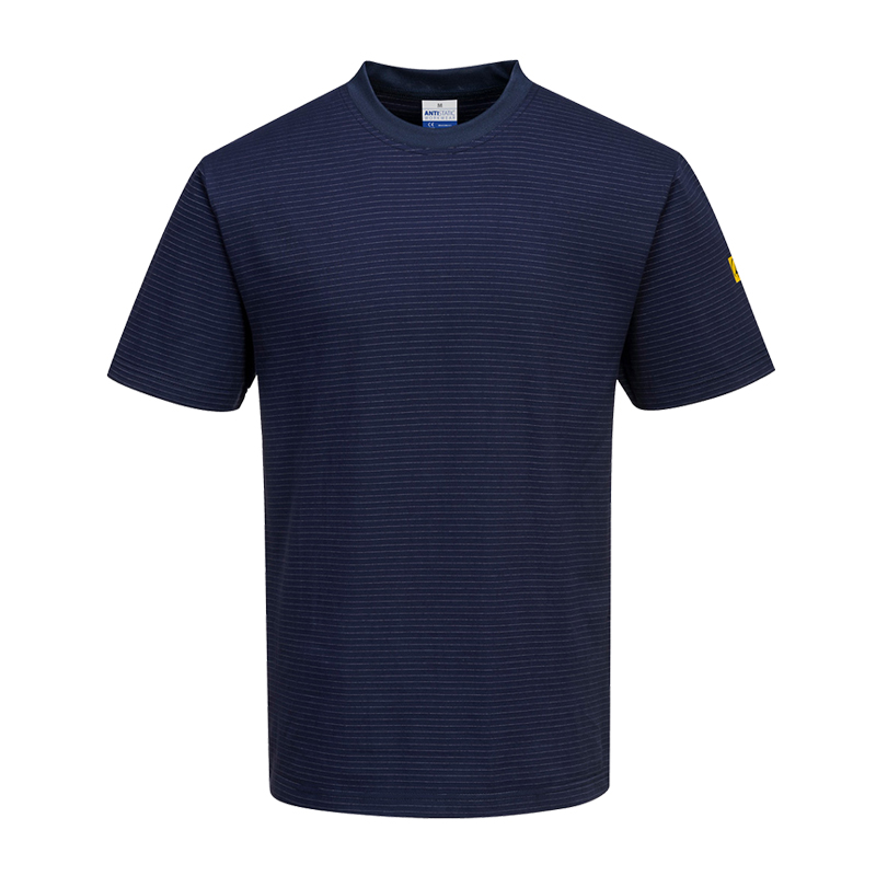 PortWest AS20 Antistatik ESD T-Shirt kurzarm für EPA Bereiche
