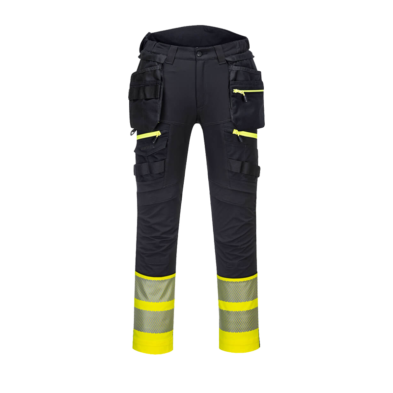 PortWest DX445 Warnschutz Stretch Hose mit Holstertaschen abnehmbar