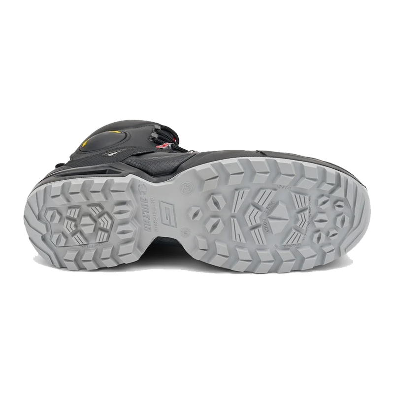 Unteransicht des Giasco 3Ultra Defender New Sicherheitsstiefels extra robust S7S mit profilierter, rutschhemmender Laufsohle in Grau
