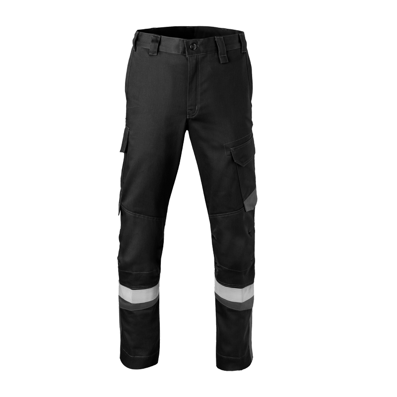 HaVeP 5Safety Image+ 80345 MultiNorm Hose APC2, schwarze Schutz-Arbeitshose mit Reflexstreifen und Seitentaschen