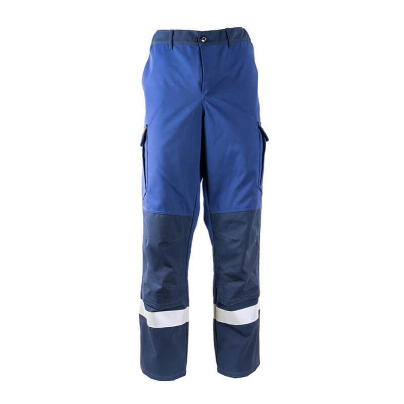 BSD BSDFuturaTec Gore Pyrad MultiNorm Bundhose APC2 4 kA + 7 kA, blaue Schutz-Arbeitshose mit Reflexstreifen und Störlichtbogenschutz Klasse 2