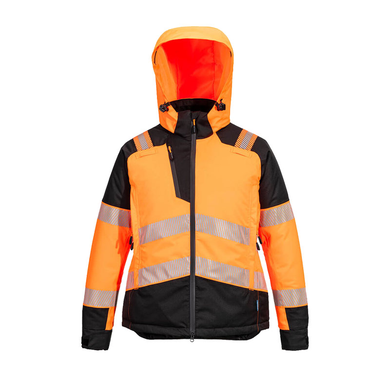 PortWest T162 Hi-Vis Damen Winter Jacke gefüttert