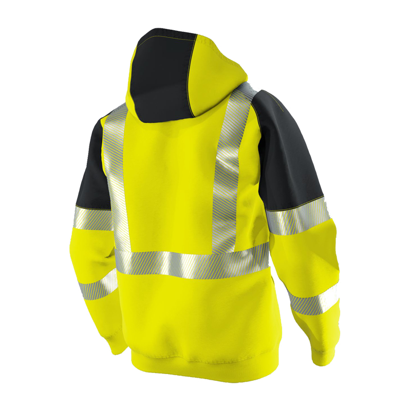 BP 2138 Warnschutz Sweat Jacke mit Kapuze Klasse 2