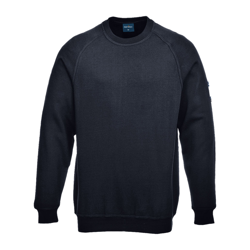 PortWest Sweatshirt in Dunkelblau, langärmlig mit Rundhalsausschnitt und Bündchen
