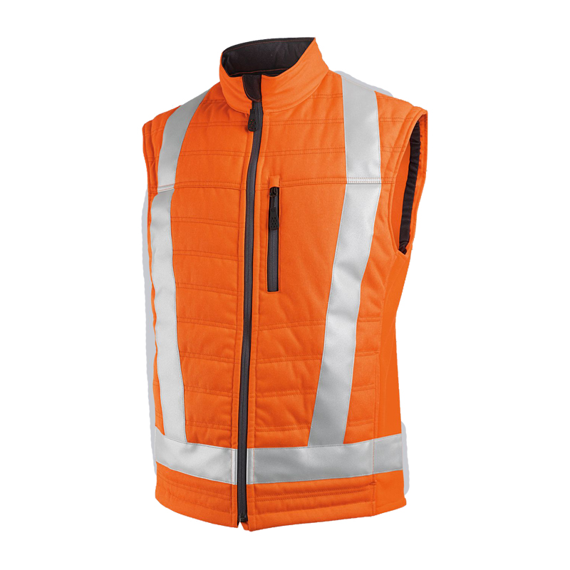 BP 2113 Warnschutz Thermo Weste Klasse 2 gefüttert von BP Bierbaum Proenen, orange Sicherheitsweste mit Reflexstreifen und Stehkragen